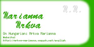 marianna mrkva business card
